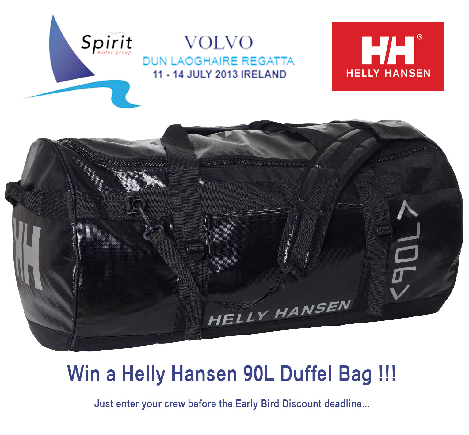 Early Bird Entry Competition – HH 90L Duffel Bag