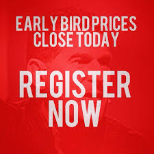 Last day to avail of the Early Bird Entry Fees