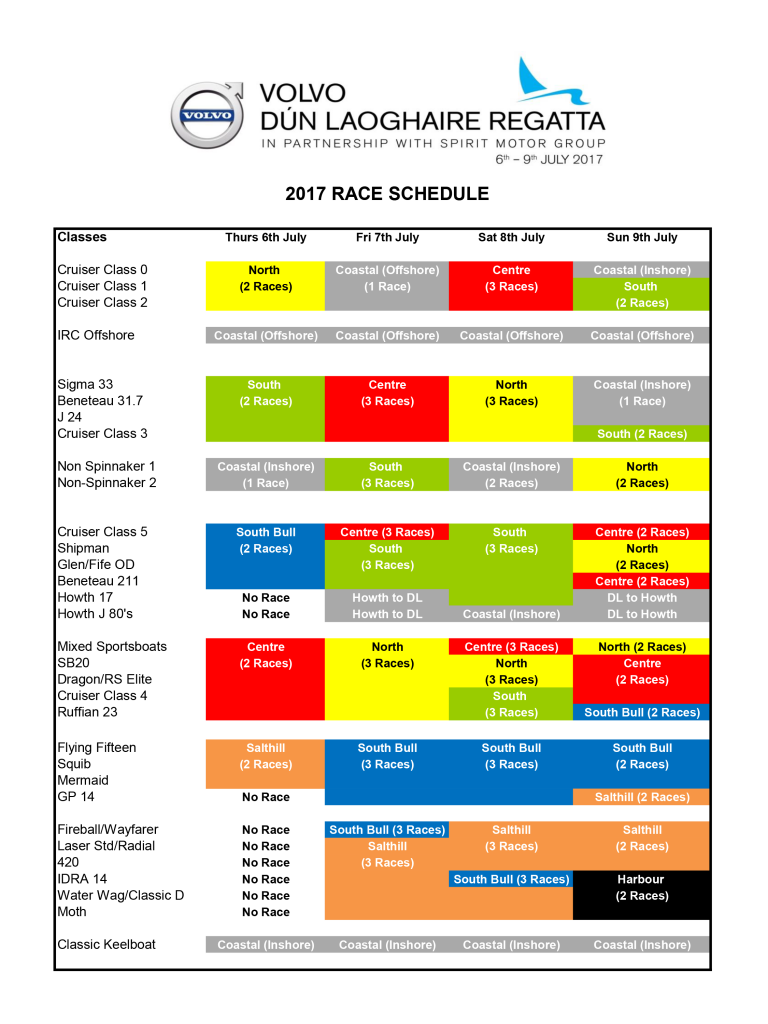 VDLR 2017 Race Schedule