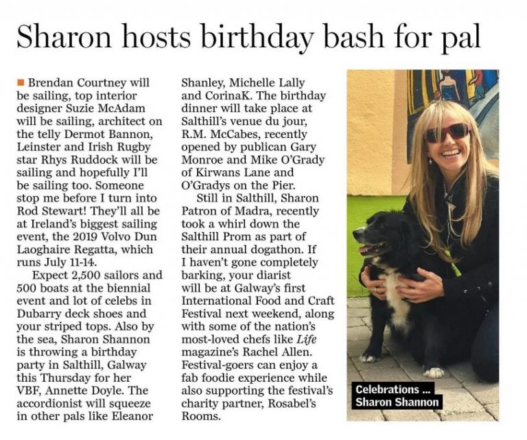 Sunday Independent :: Sharon hosts birthday bash for pal